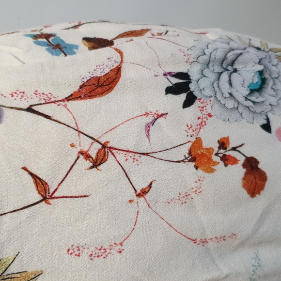 Zara Woman's pink white blue floral Pants Size S - Picture 3 of 12